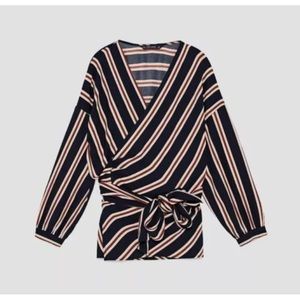 Zara wrap blouse